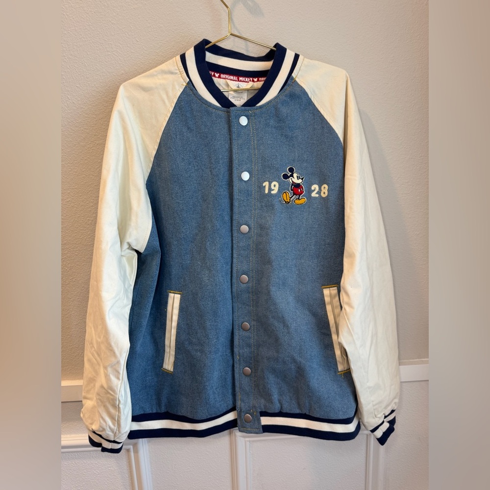 MWT Disney World Blue and White Varsity Jacket